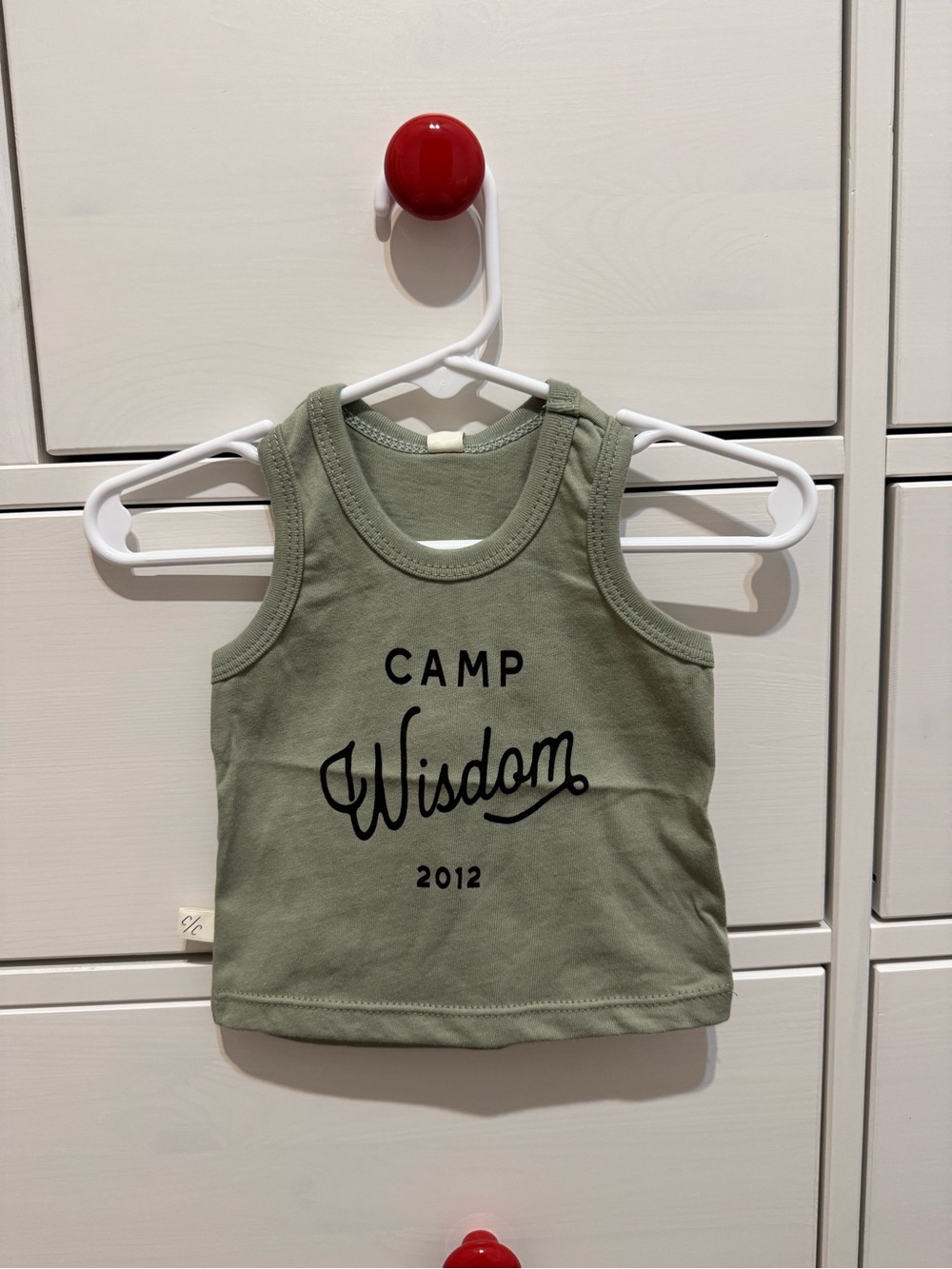 Childhoods Clothing Camp Wisdom Olive Tank Top - 3-6mo